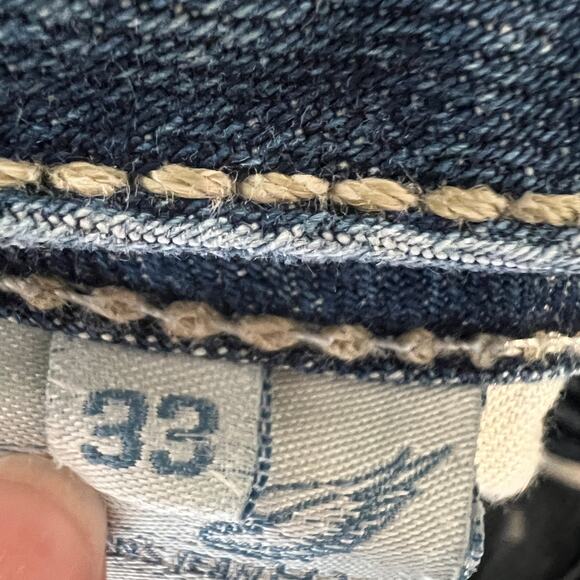 Robin's Jean Mid Rise Straight Leg Jeans Men's 33x31.5 VIP Gold Zipper Whiskered - Picture 4 of 16